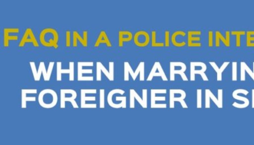 FAQ in a police interview when marrrying a foreigner in Spain