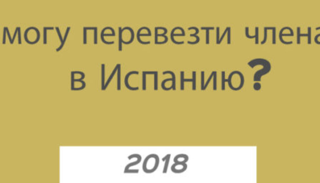 Как я могу перевезти члена семьи в Испанию?